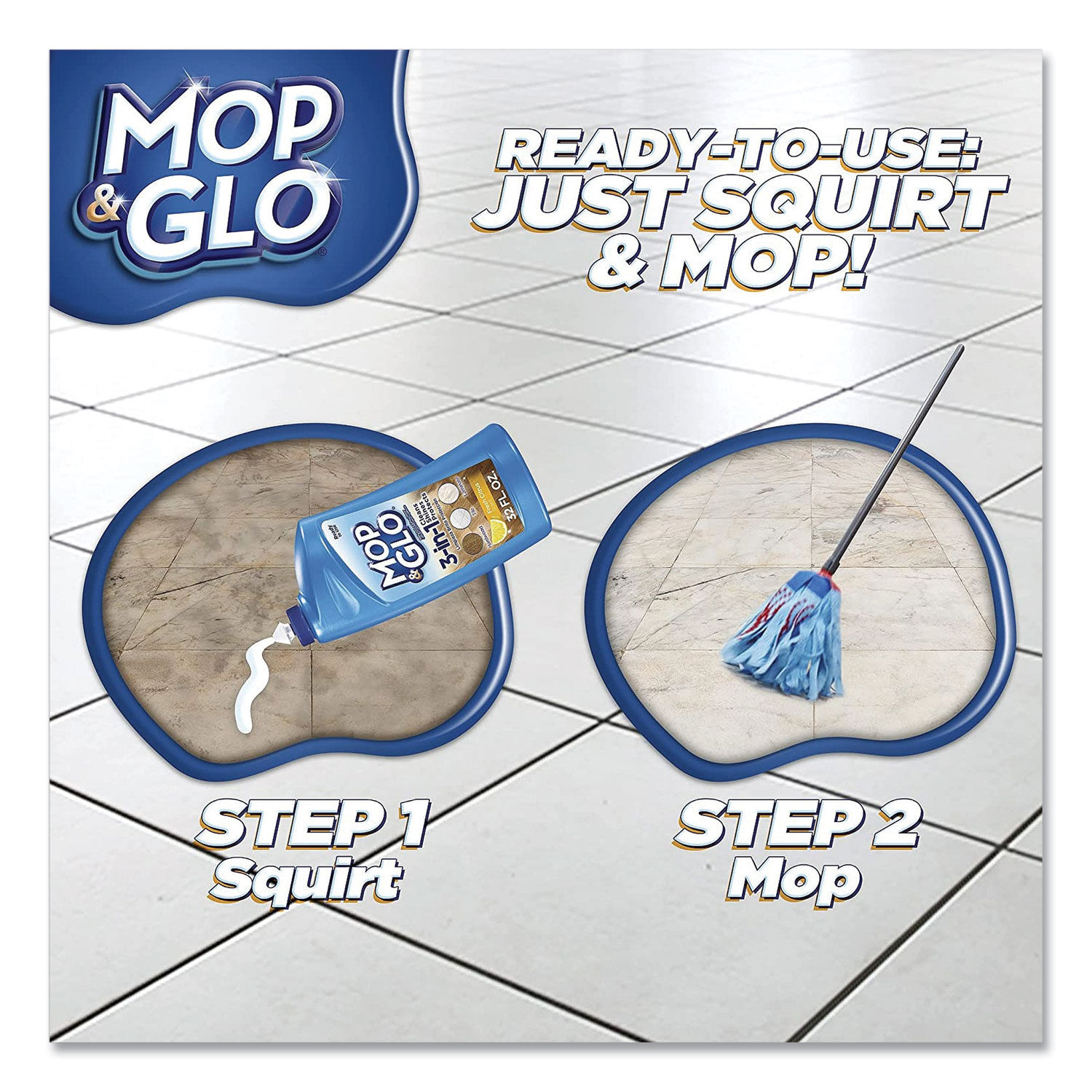 Triple Action Floor Cleaner by MOP and GLOandreg; RAC89333