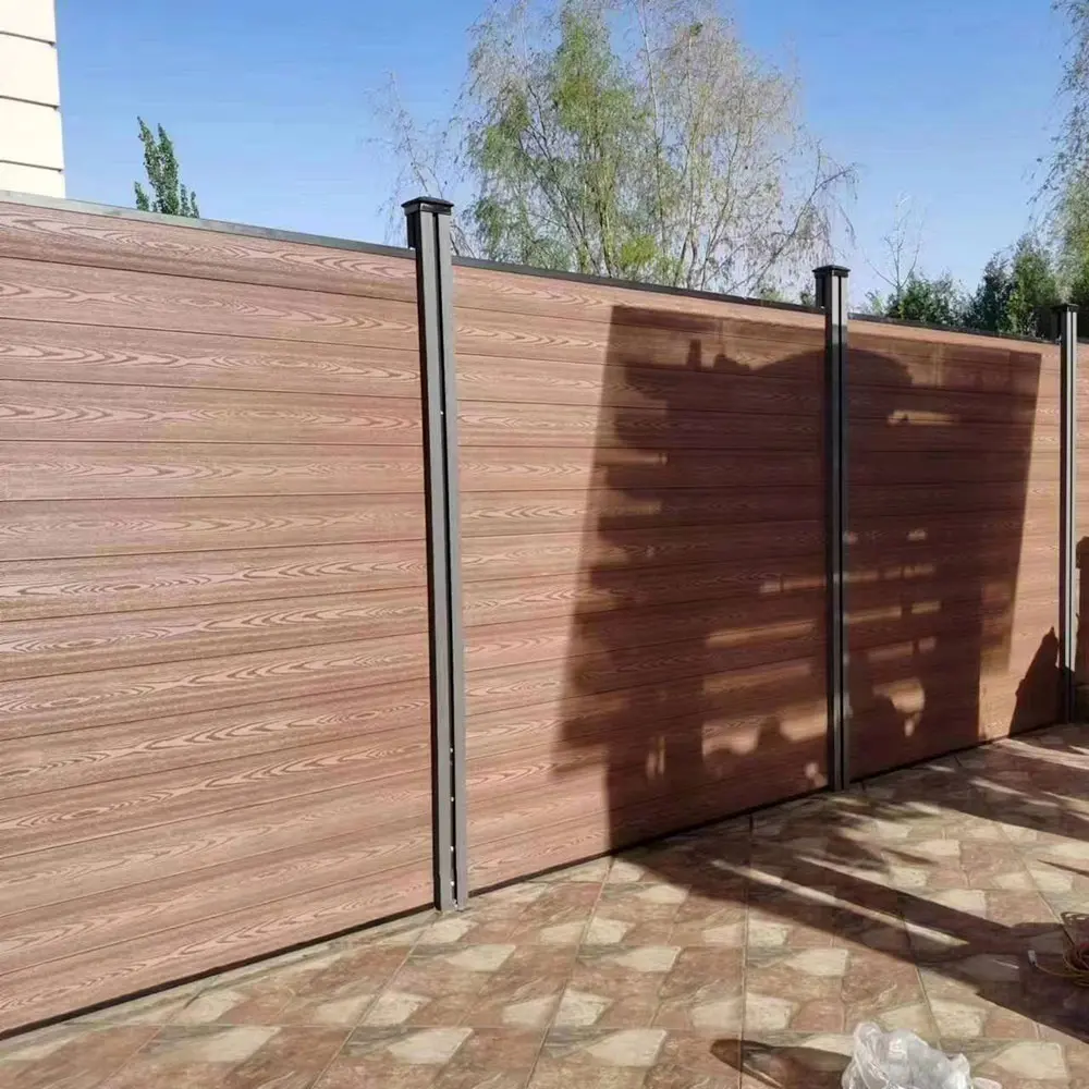 Decorative Waterproof garden fence wpc composite boards balcony wpc composite fence panels