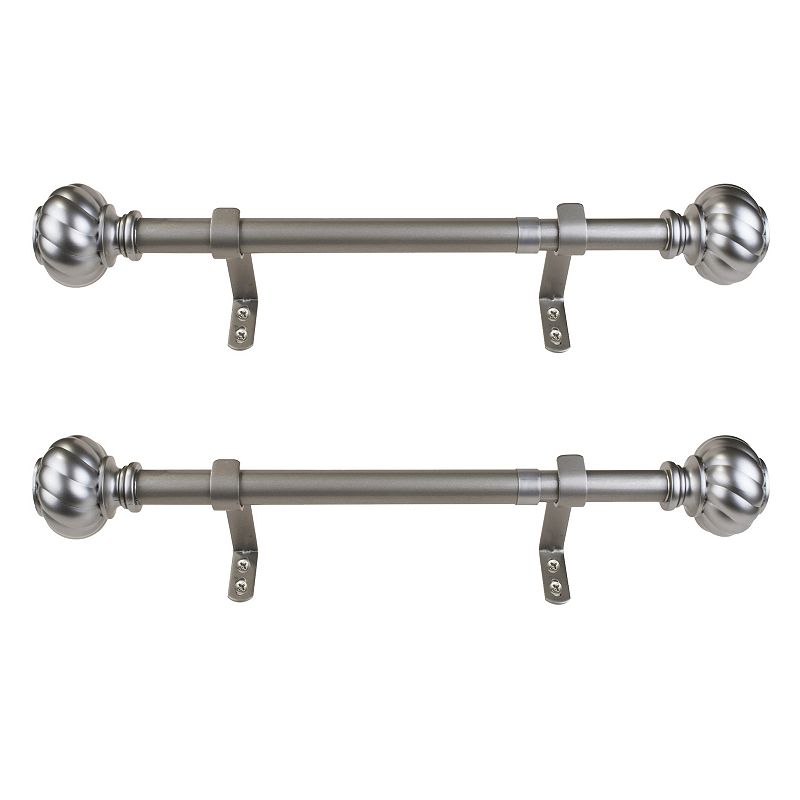 Decopolitan Twist Knob Adjustable 1 Curtain Rod Set