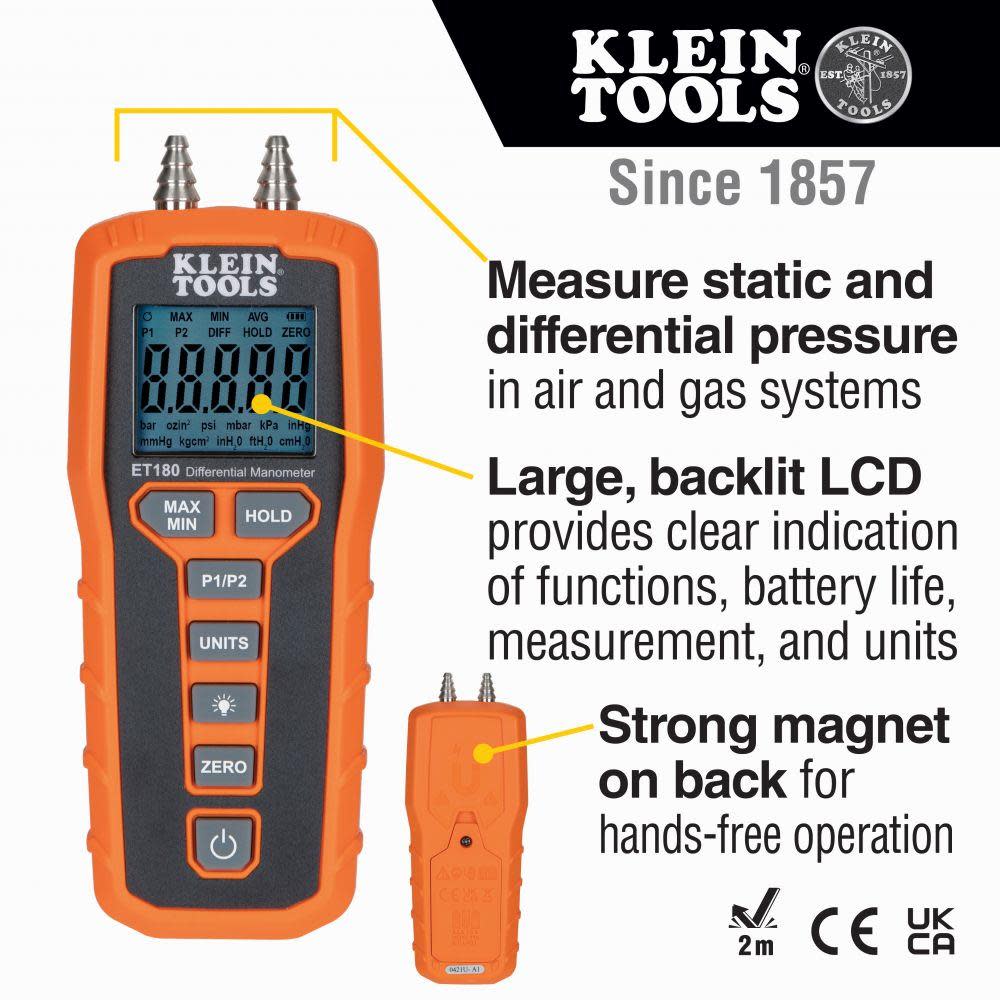 Klein Digital Differential Manometer ;