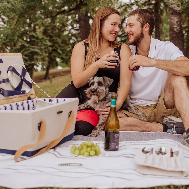 Picnic Time Boardwalk Picnic Basket for Four