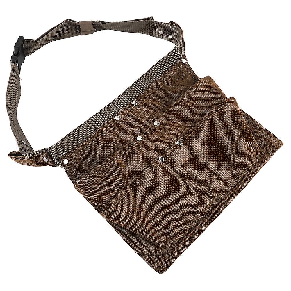 Heavy Duty Waterproof Waxed Canvas Work Apron With Tool Pockets