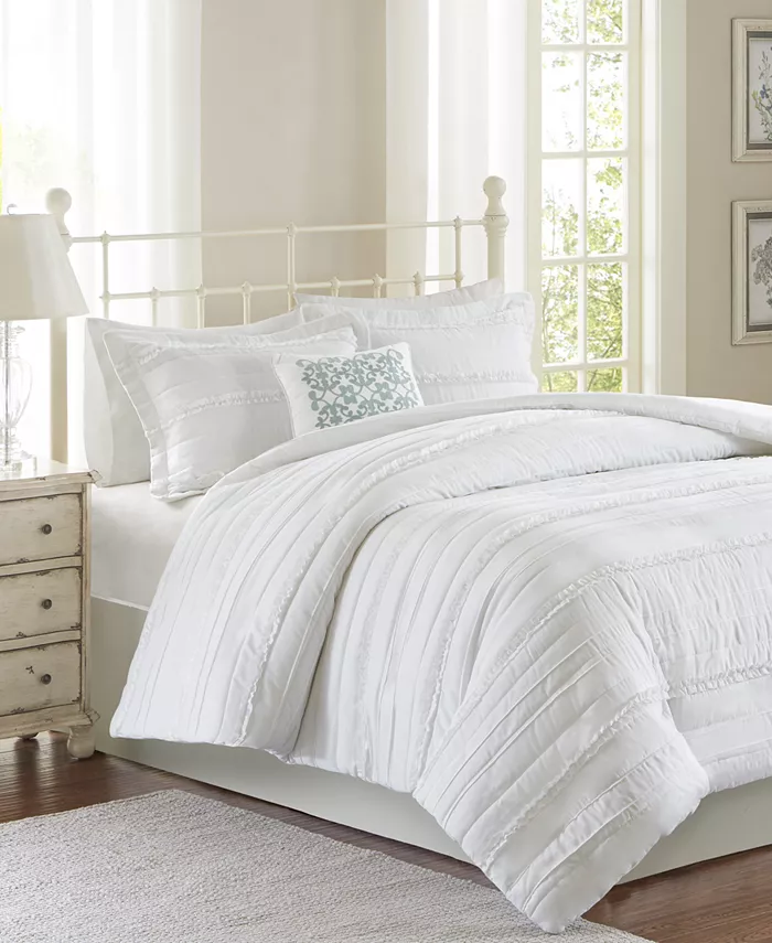 Madison Park Celeste 4-Pc. Duvet Cover Set， Full Queen