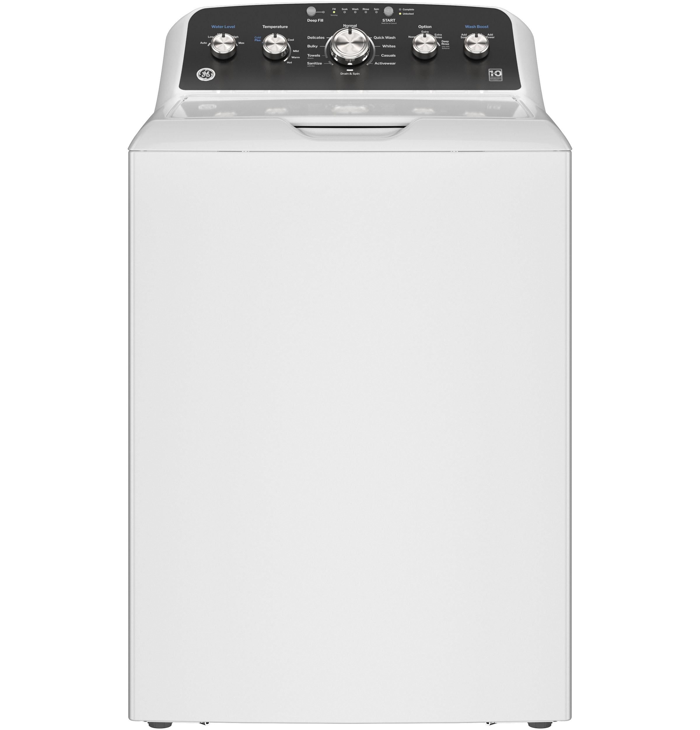 Ge Appliances GTW480ASWWB Ge® 4.6 Cu. Ft. Capacity Washer With Stainless Steel Basket,Cold Plus And Wash Boost​