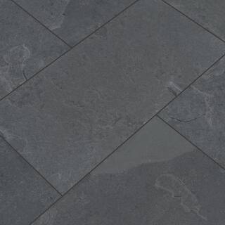 MSI Montauk Black 12 in. x 24 in. Textured Slate Stone Look Floor and Wall Tile (10 sq. ft.Case) SMONBLK1224PP