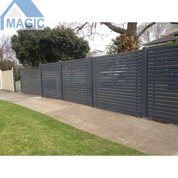 Cheap Prices Outdoor Metal Garden Fence Panel Black Aluminum Fence for Houses Steel