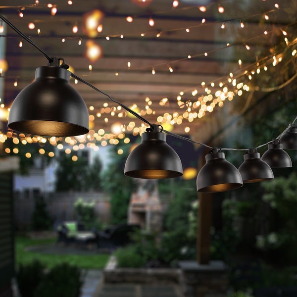 SAFAVIEH Lighting Claudie 10 FT Led Outdoor String Lights - Black Shopping - The Best Deals on String Lights | 40112481