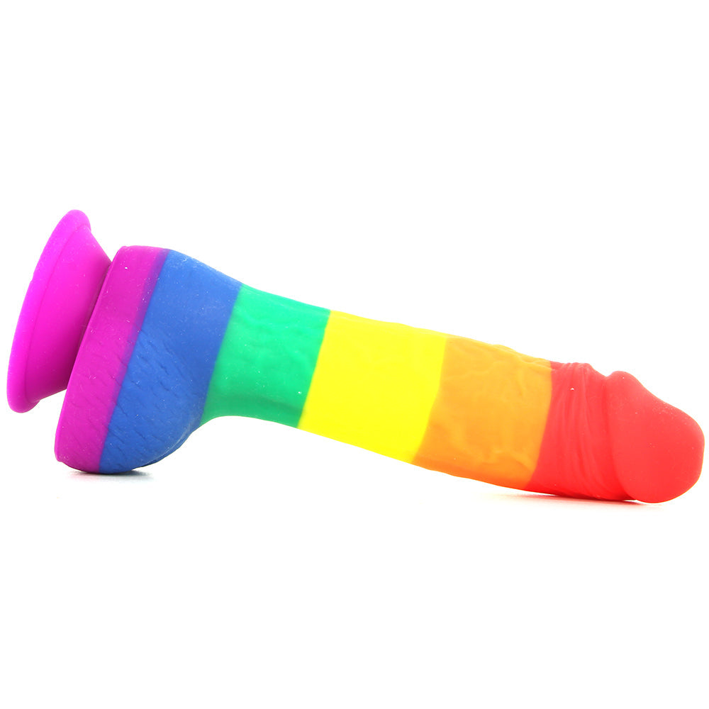 Colours Pride Edition 6 Inch Silicone Dildo in Rainbow