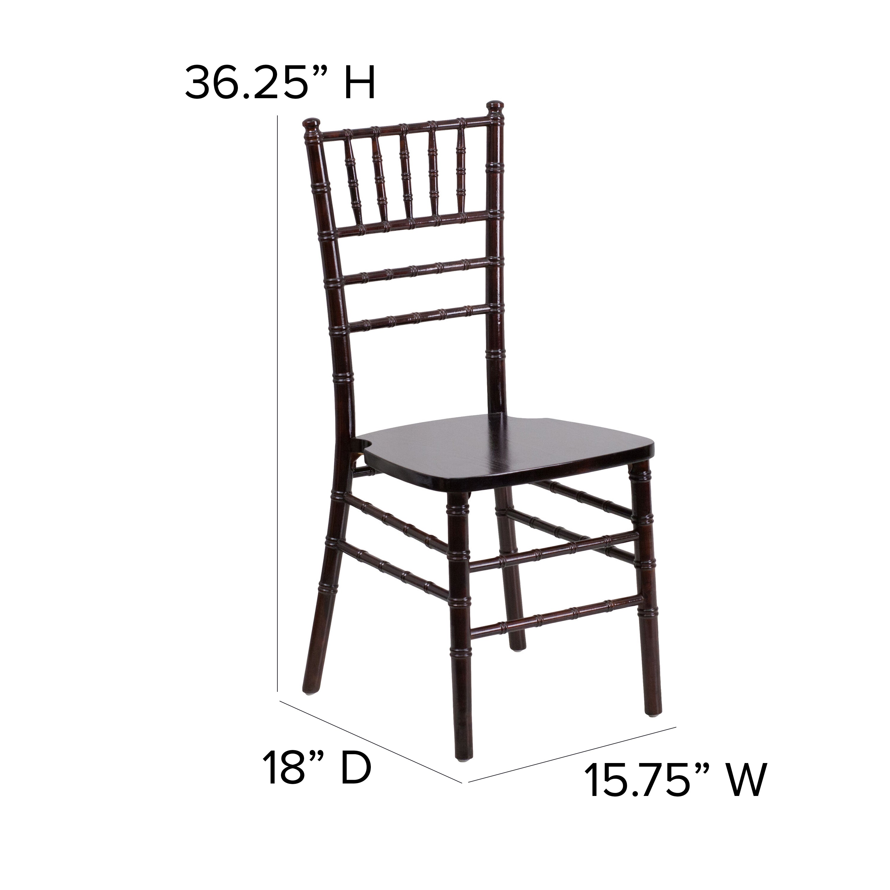 Emma + Oliver Walnut Wood Chiavari Chair