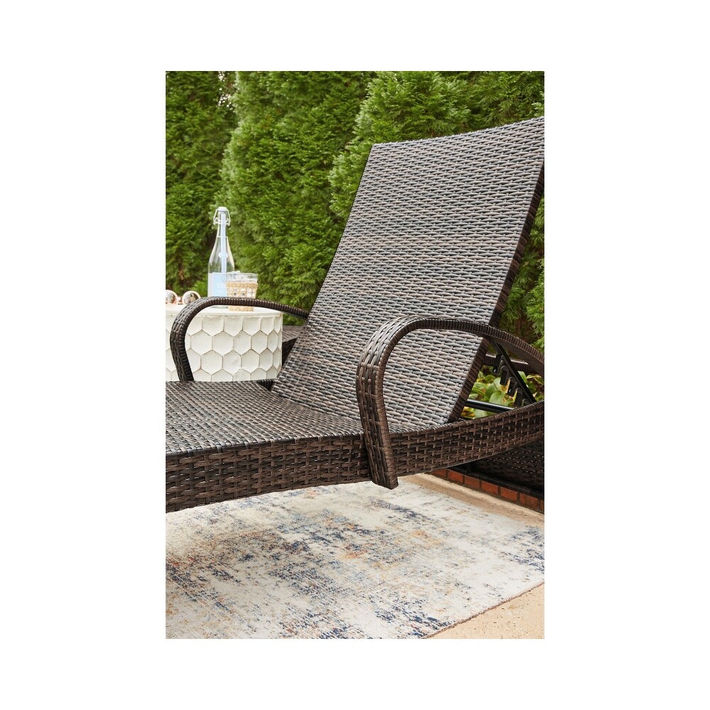 Kantana Brown Outdoor Chaise Lounge  Set of 2   24\