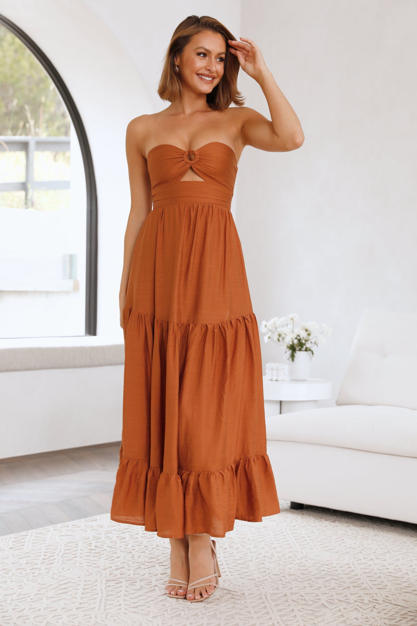 Desert Heart Maxi Dress Brown