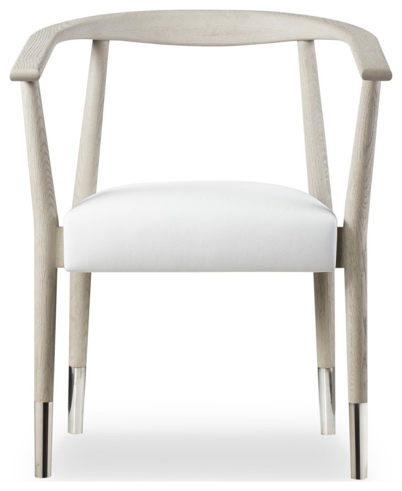 Brook Dining Chair Fallon White/Gray Oak   Midcentury   Dining Chairs   by AED Luxury Home Decor  Houzz