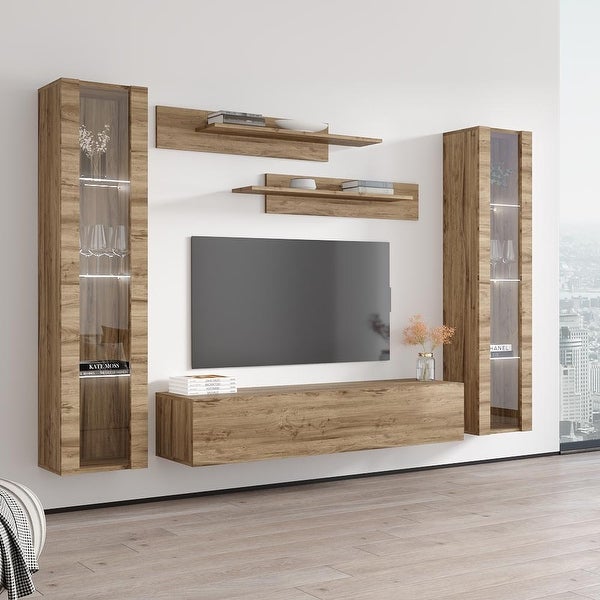 Fly AB2 30TV Wall-Mounted Floating Modern Entertainment Center