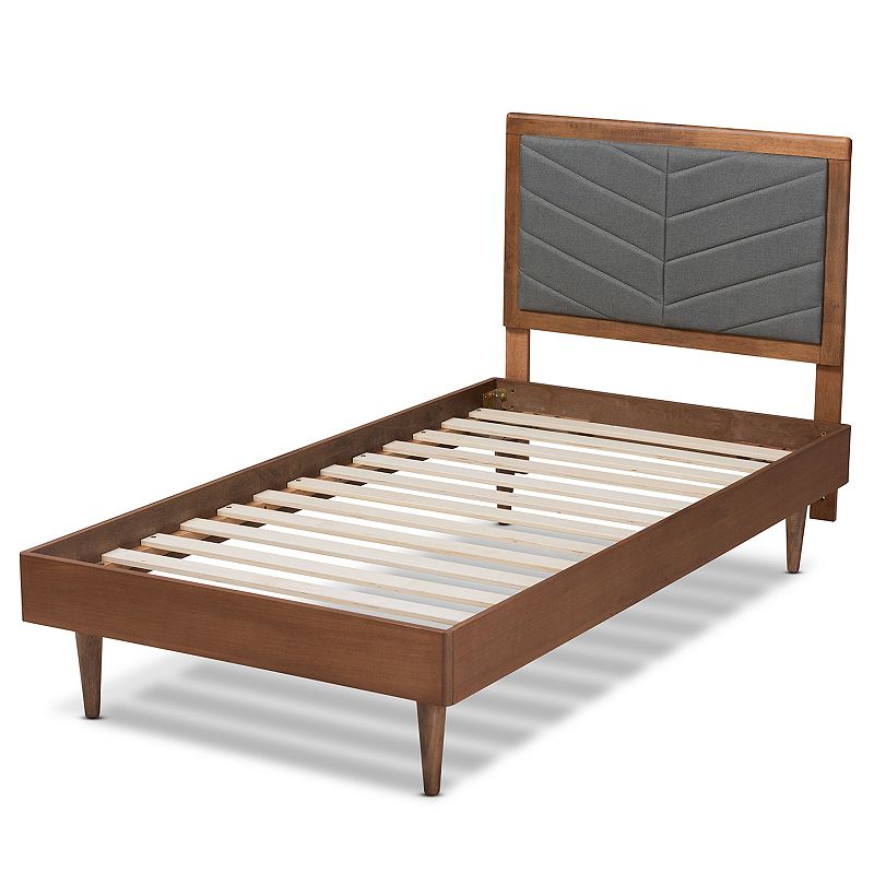 Baxton Studio Tasha Upholstered Twin Platform Bed