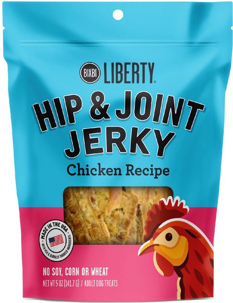 BIXBI Liberty Hip and Joint Chicken Jerky Grain-Free Dog Treats