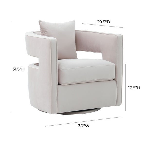 Kennedy Modern Accent Velvet Swivel Chair