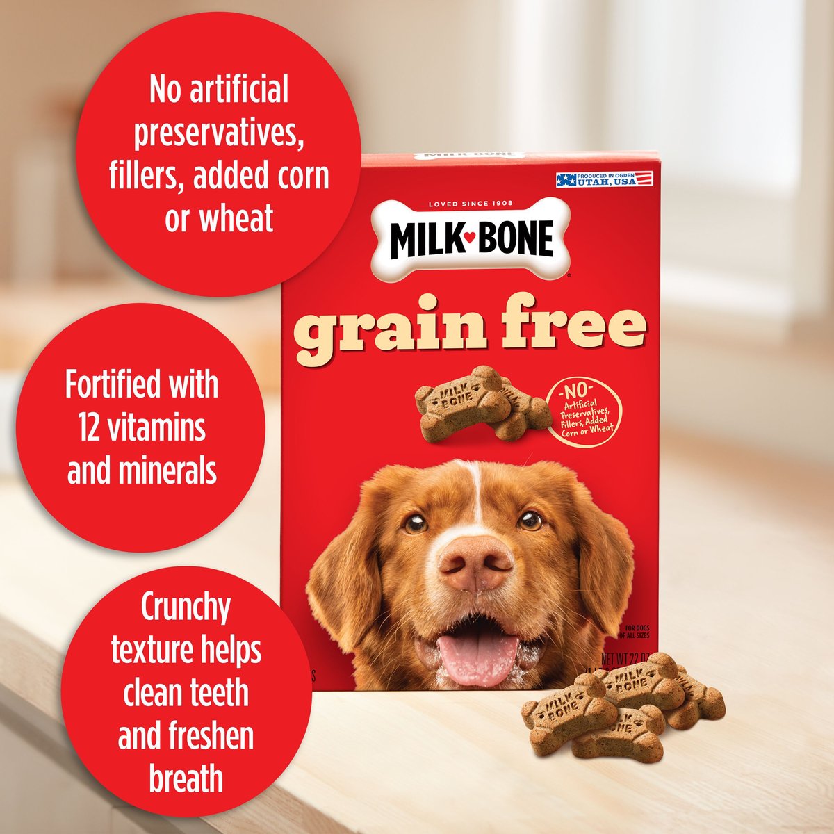 Milk-Bone Grain-Free Biscuits Dog Treats