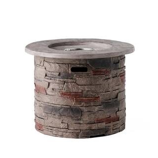 Noble House Ophelia 32 in. x 24 in. Circular MGO Propane Fire Pit 7549