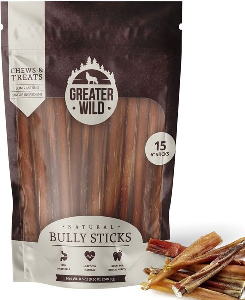 Greater Wild Split 6-in Bully Sticks Dog Treats