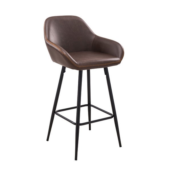 Willow Upholstered Vintage 26in Bar Stool with Metal Legs (SET OF2)