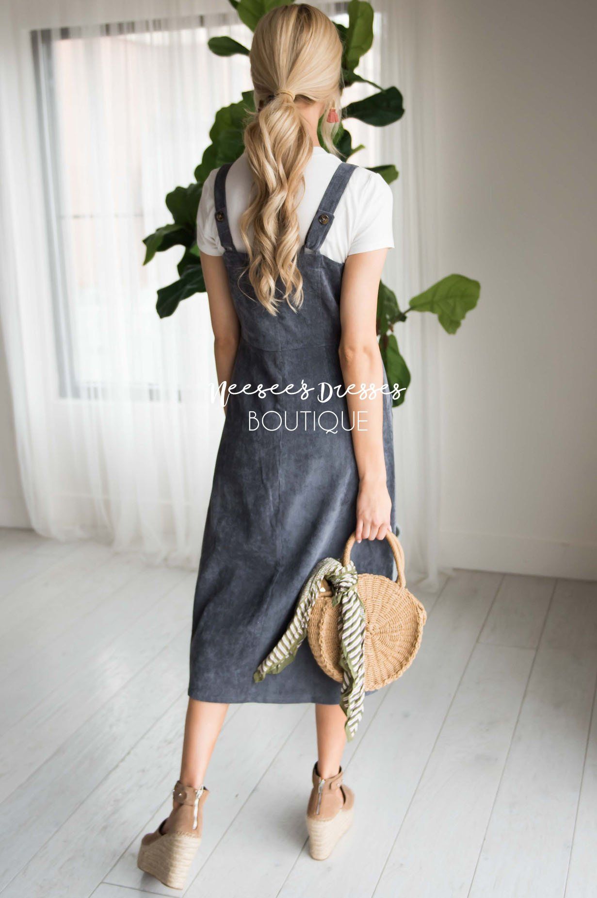 The Lennon Corduroy Overall Dress