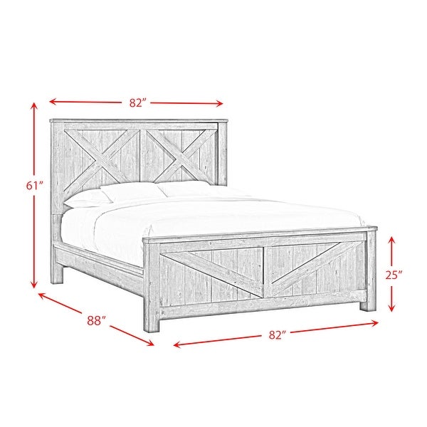 Picket House Furnishings Memphis King Panel 5PC Bedroom Set in Grey - - 32911096