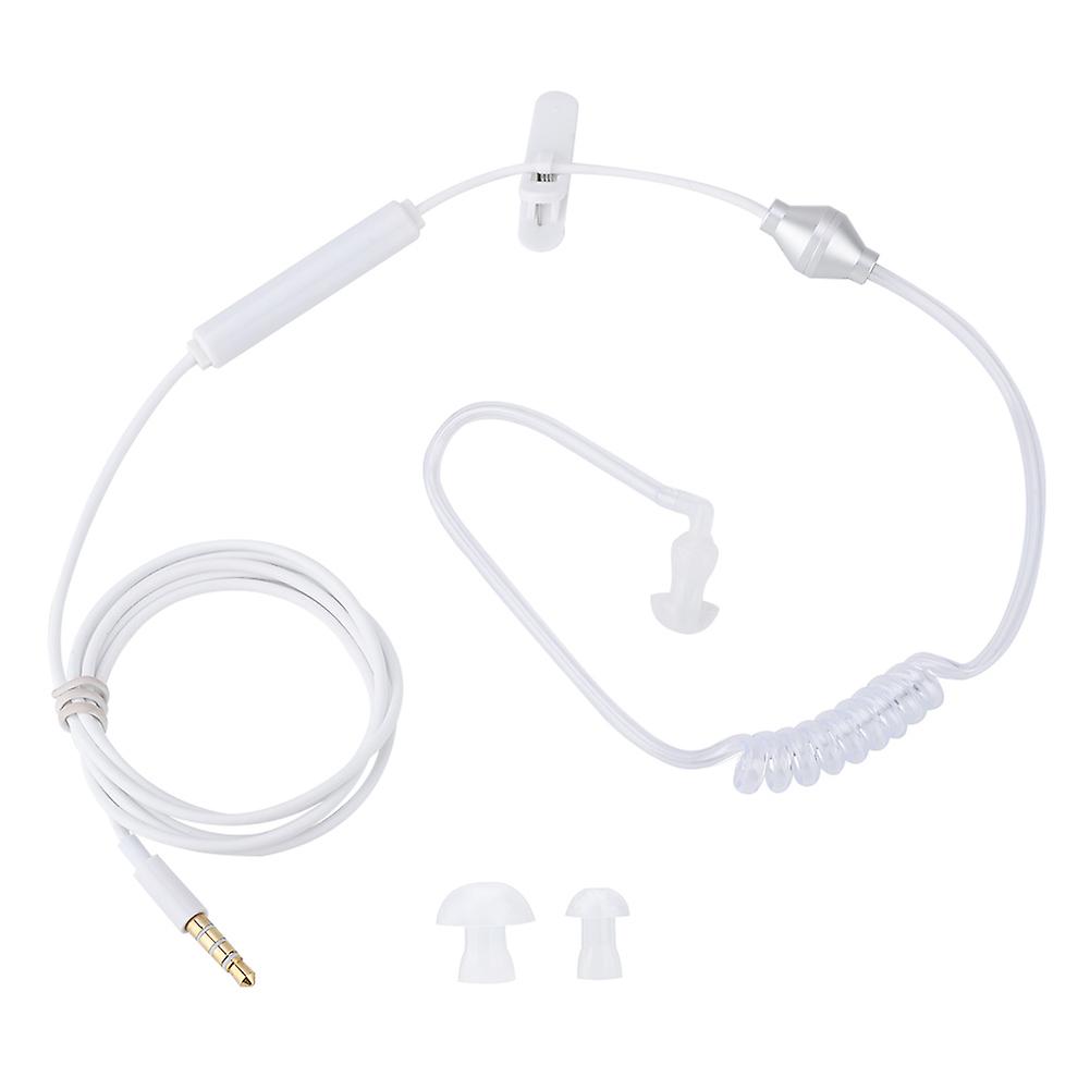 In Ear Headsets Air Tube Security Earpiece With Mic For Ios For Android White