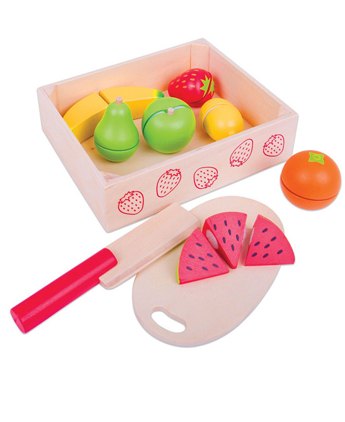 Bigjigs Toys - Cutting Fruit Crate Set  10 Piece