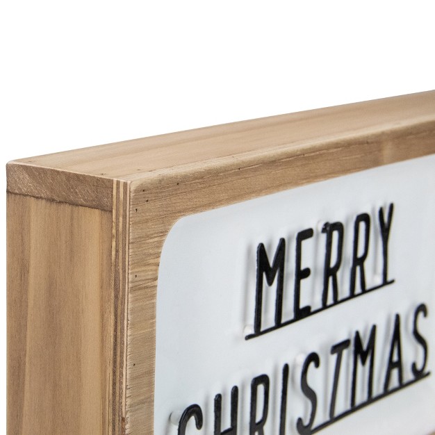 White And Brown quot merry Christmas quot 3d Wooden Christmas Wall Or Tabletop Decor