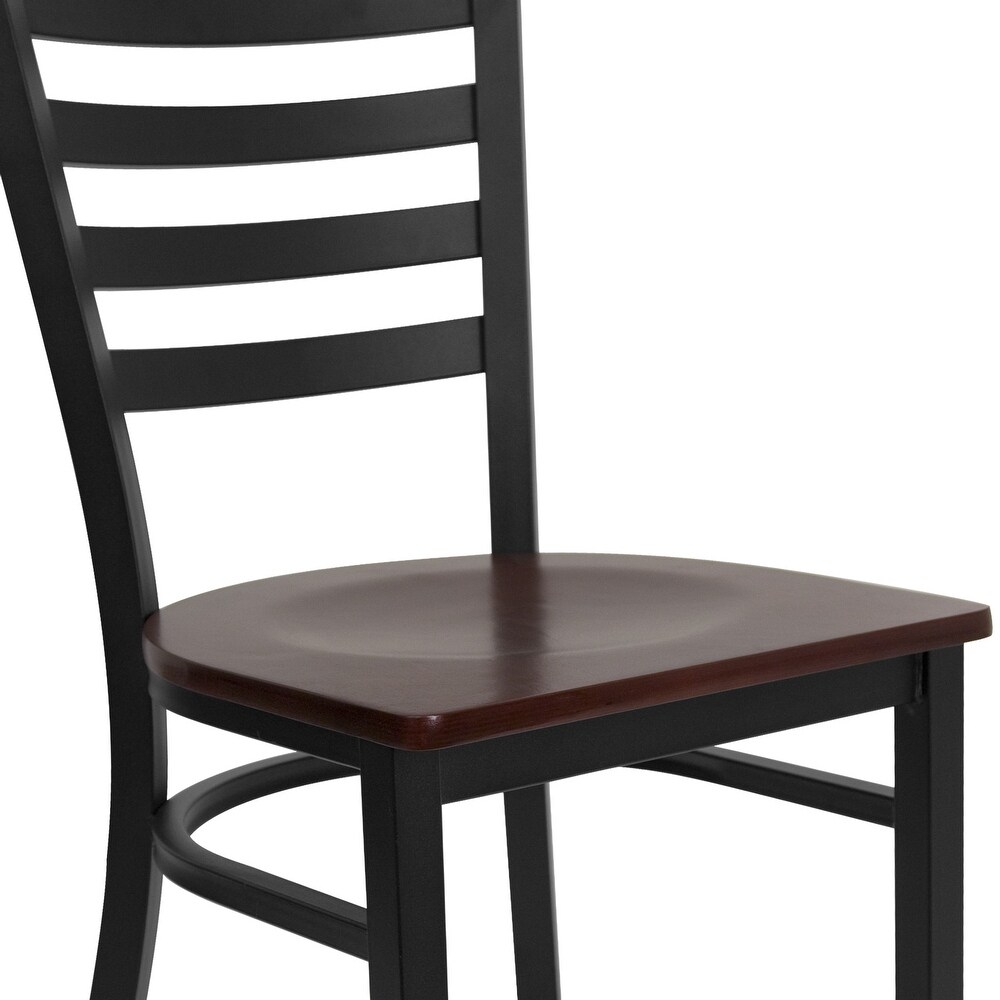 Ladder Back Metal Restaurant Chair   16.5\