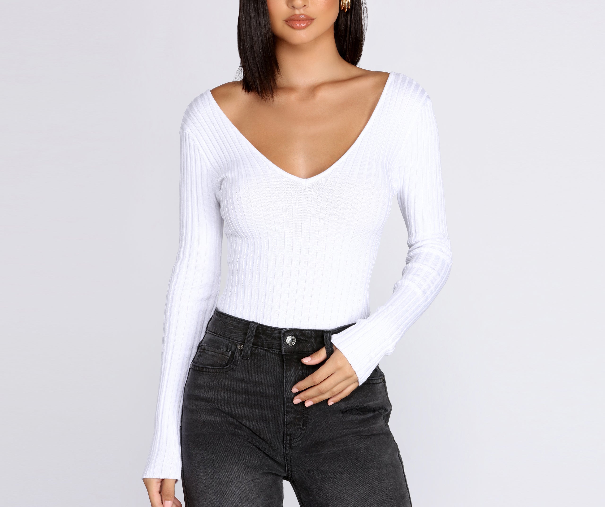 Basic Babe Sweater Bodysuit