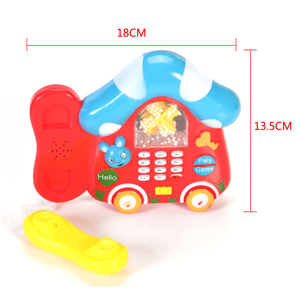 Children Kids Toy Telephone Mini Colorful Electric Music Telephone Sounds Toys Gift Random Color