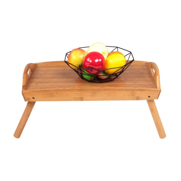 Bamboo Bed Tray Table - Lap Tray Table for Breakfast in Bed