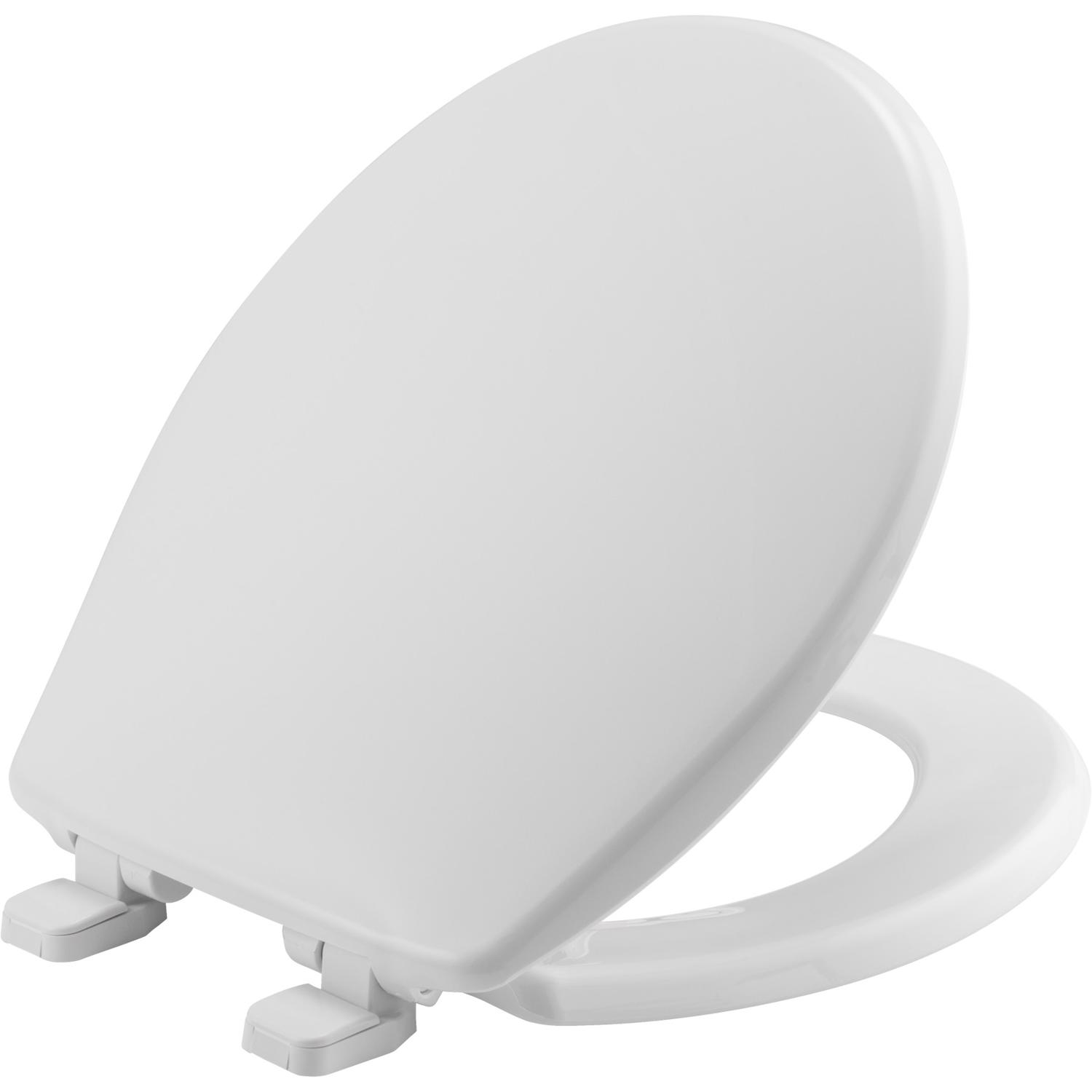 Mayfair by Bemis Caswell Slow Close Round White Plastic Toilet Seat