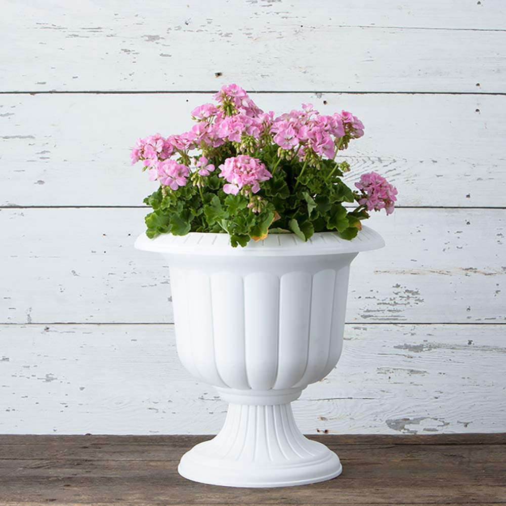 Novelty (#38192) Classic Urn Garden Pot/Planter, Plastic, White 19