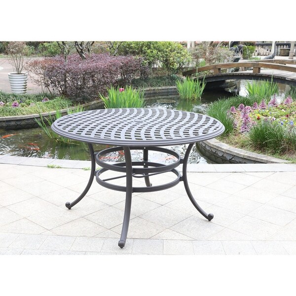 Torino Aluminum 49 Inch Round Dining Table