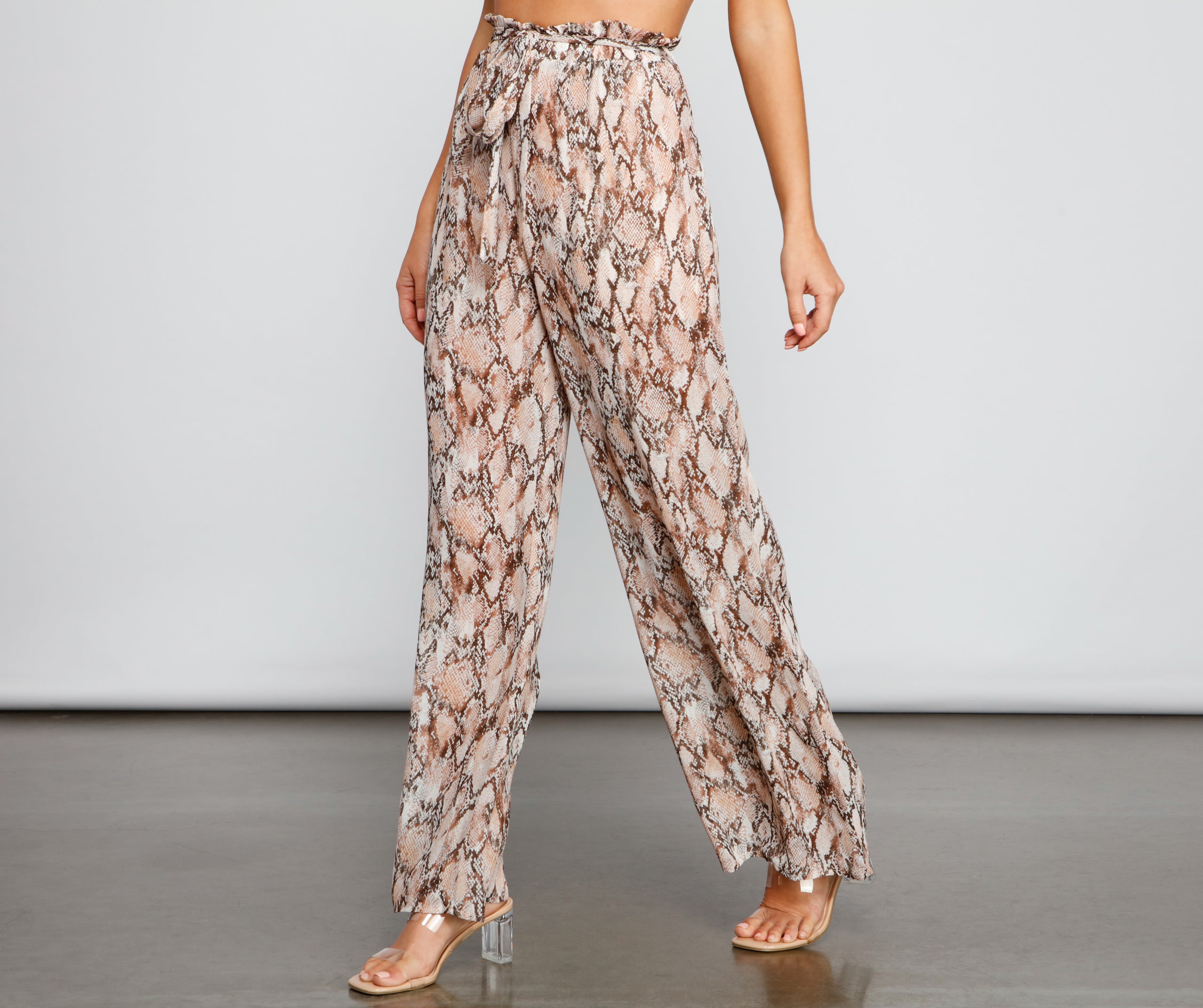 Fierce Fashionista Snake Wide Leg Pants