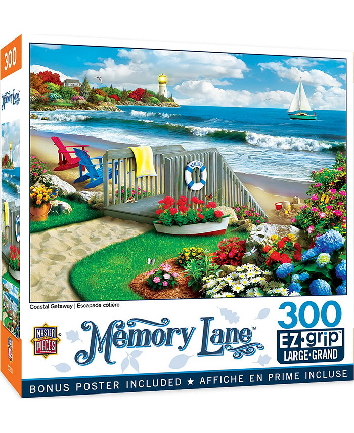 MasterPieces Puzzles Memory Lane Coastal Getaway 300 Piece Puzzle By Alan Giana