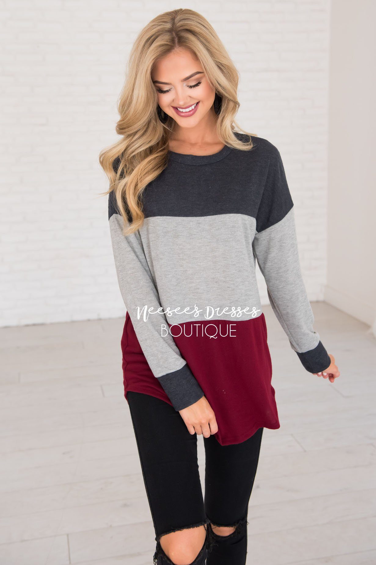 Darling Be Mine Color Block Sweater