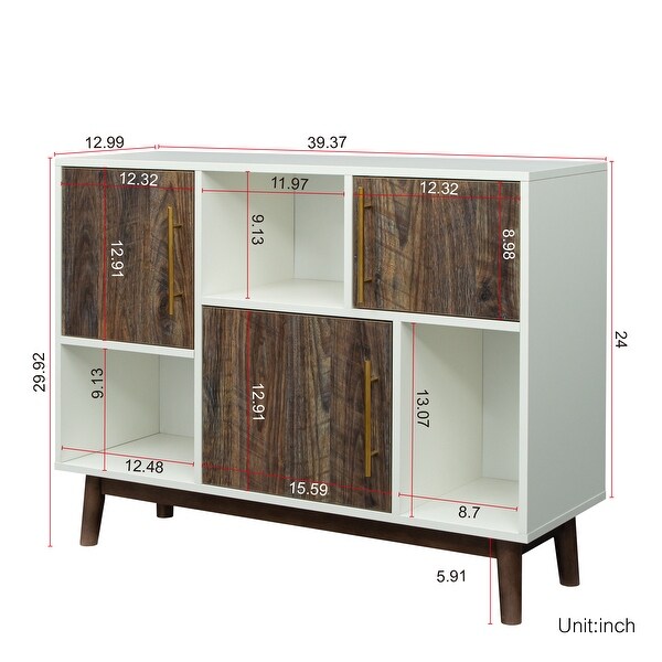 Multi-purpose storage cabinet with display stand and door