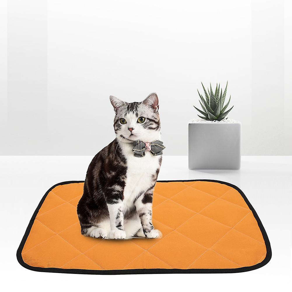 Oxford Cloth Portable Summer Waterproof Pet Sleeping Ground Mat Car Pad Accessories For Cats Dogsorange Xl