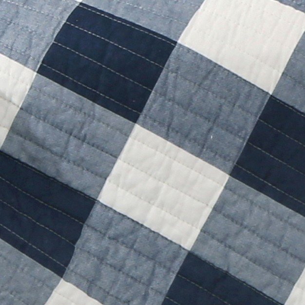 Camden Navy Quilted Throw Levtex Home