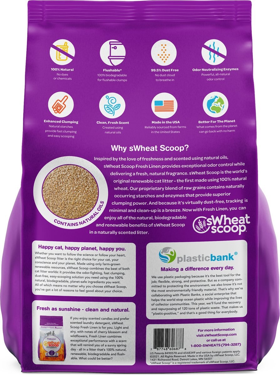 sWheat Scoop Fresh Linen Clumping Cat Litter