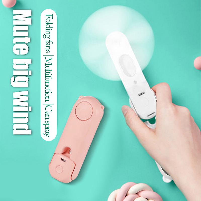 Mini Fan 2 In 1 Portable Fan Humidifier Durable Quiet Foldable Usb