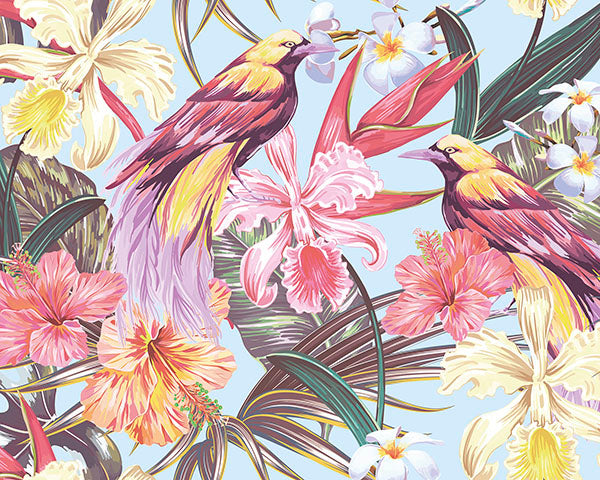 Tropical Exotic Flowers Wall Mural