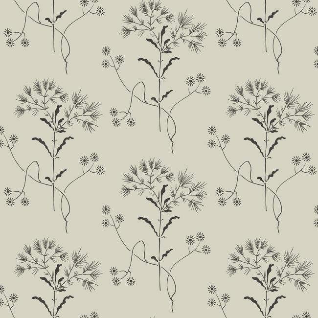 Wildflower Wallpaper in Beige from Magnolia Home Vol. 2