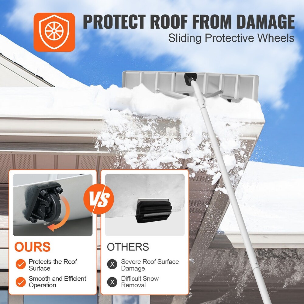 VEVOR Snow Roof Rake for House Roof  Car Snow  Wet Leaves