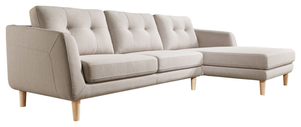 Corey Sectional  Dark Gray   Midcentury   Sectional Sofas   by Moe  x27s Home Collection  Houzz