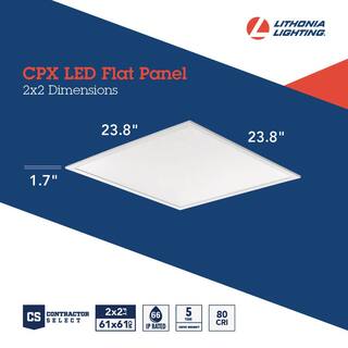 Lithonia Lighting Contractor Select CPX 2 ft. x 2 ft. Adjustable Lumens Integrated LED Panel Light with Switchable White Color Temperature CPX 2X2 ALO7 SWW7 M4