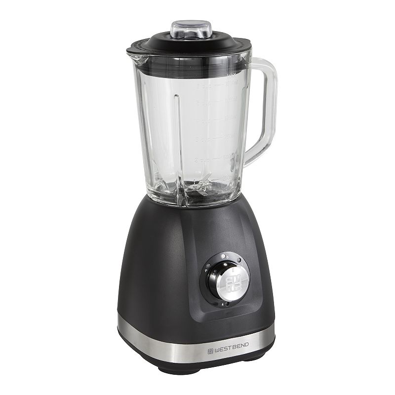 West Bend 48-oz. Multi-Function Glass Jar Blender with Travel Cup